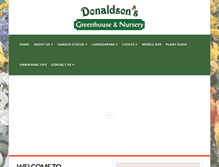 Tablet Screenshot of donaldsongreenhouse.com